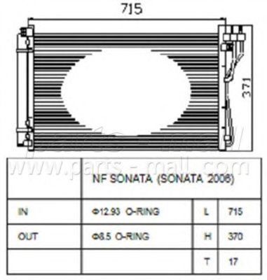 PARTS-MALL pxnca080 -  Конденсатор, кондиционер