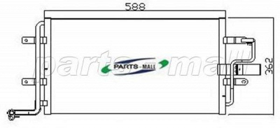 PARTS-MALL pxnct002 -  Конденсатор, кондиционер