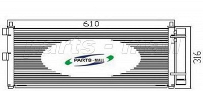 PARTS-MALL pxncx034g -  Конденсатор, кондиционер