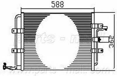 PARTS-MALL pxncx075t -  Конденсатор, кондиционер