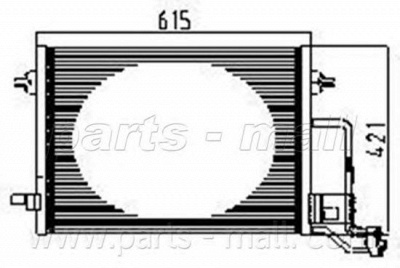 PARTS-MALL pxncx076t -  Конденсатор, кондиционер