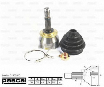PASCAL g1f025pc -  Шарнирный комплект, приводной вал