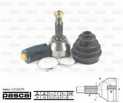 PASCAL g1g033pc -  Шарнирный комплект, приводной вал