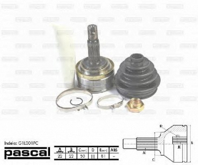 PASCAL g1l001pc -  Шарнирный комплект, приводной вал