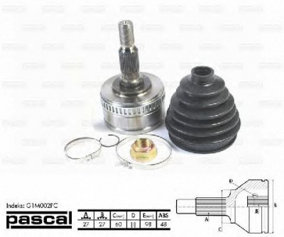 PASCAL g1m002pc -  Шарнирный комплект, приводной вал