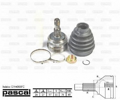 PASCAL g1m005pc -  Шарнирный комплект, приводной вал