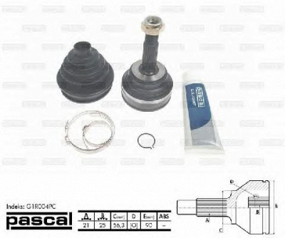 PASCAL g1r004pc -  Шарнирный комплект, приводной вал