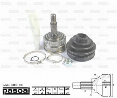 PASCAL g1r011pc -  Шарнирный комплект, приводной вал