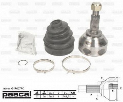 PASCAL g1r027pc -  Шарнирный комплект, приводной вал