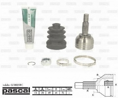 PASCAL g1r029pc -  Шарнирный комплект, приводной вал