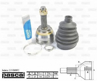 PASCAL g1v009pc -  Шарнирный комплект, приводной вал