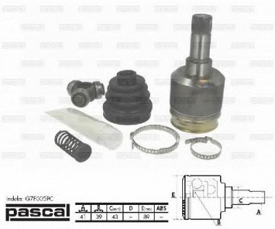 PASCAL g7f005pc -  Шарнирный комплект, приводной вал