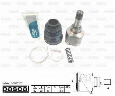 PASCAL g7p001pc -  Шарнирный комплект, приводной вал