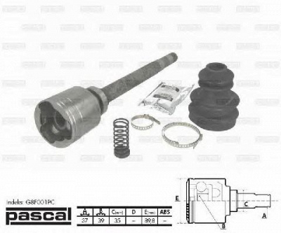 PASCAL g8f001pc -  Шарнирный комплект, приводной вал