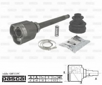 PASCAL g8f003pc -  Шарнирный комплект, приводной вал