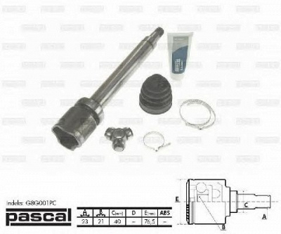 PASCAL g8g001pc -  Шарнирный комплект, приводной вал
