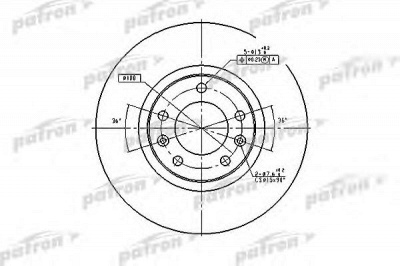PATRON pbd1225 -  Тормозной диск