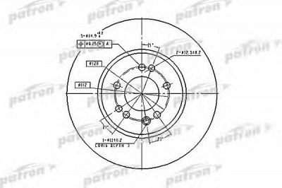 PATRON pbd1585 -  Тормозной диск