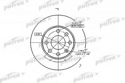 PATRON pbd1608 -  Тормозной диск