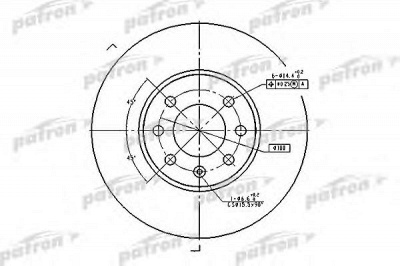 PATRON pbd1609 -  Тормозной диск