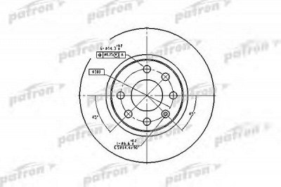 PATRON pbd1624 -  Тормозной диск