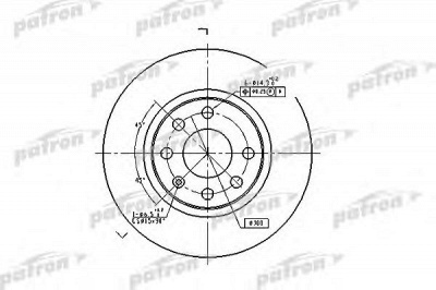 PATRON pbd1625 -  Тормозной диск