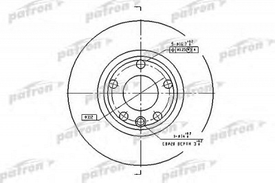 PATRON pbd2665 -  Тормозной диск