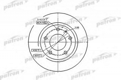 PATRON pbd2705 -  Тормозной диск