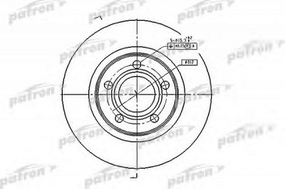 PATRON pbd2806 -  Тормозной диск