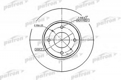 PATRON pbd4054 -  Тормозной диск