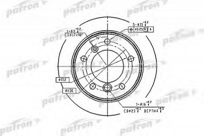 PATRON pbd4087 -  Тормозной диск