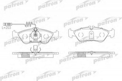 PATRON pbp1045 -  Комплект тормозных колодок, дисковый тормоз