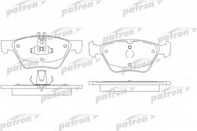 PATRON pbp1050 -  Комплект тормозных колодок, дисковый тормоз