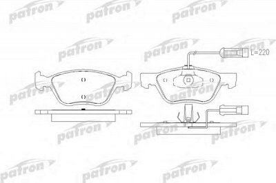 PATRON pbp1052 -  Комплект тормозных колодок, дисковый тормоз
