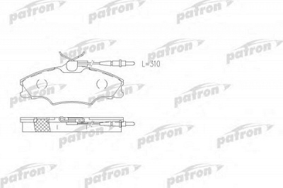 PATRON pbp1062 -  Комплект тормозных колодок, дисковый тормоз