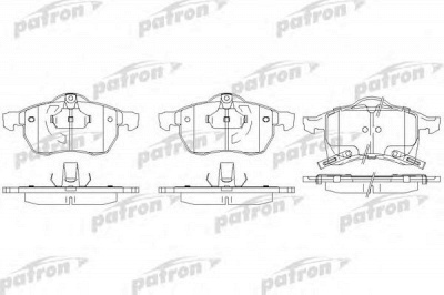 PATRON pbp1295 -  Комплект тормозных колодок, дисковый тормоз