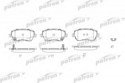 PATRON pbp4069 -  Комплект тормозных колодок, дисковый тормоз