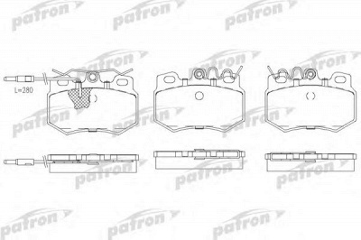 PATRON pbp455 -  Комплект тормозных колодок, дисковый тормоз