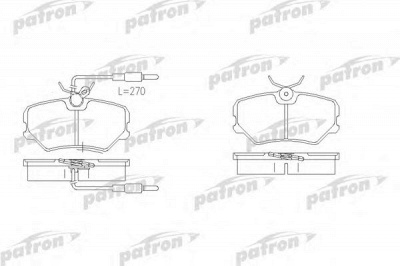 PATRON pbp540 -  Комплект тормозных колодок, дисковый тормоз