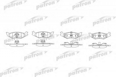 PATRON pbp7012 -  Комплект тормозных колодок, дисковый тормоз