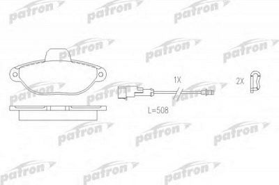 PATRON pbp925 -  Комплект тормозных колодок, дисковый тормоз