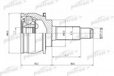 PATRON pcv1247 -  Шарнирный комплект, приводной вал