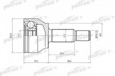 PATRON pcv1429 -  Шарнирный комплект, приводной вал