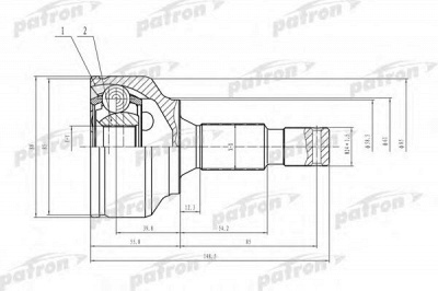 PATRON pcv1469 -  Шарнирный комплект, приводной вал
