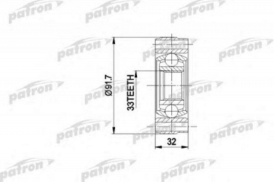 PATRON pcv3003 -  Шарнирный комплект, приводной вал