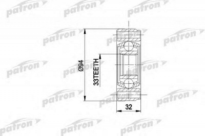 PATRON pcv3004 -  Шарнирный комплект, приводной вал