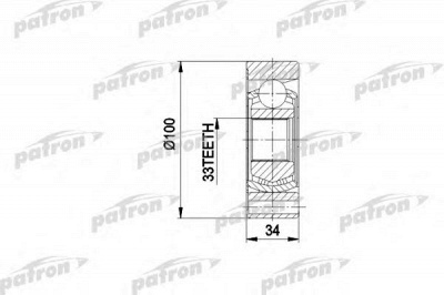 PATRON pcv3010 -  Шарнирный комплект, приводной вал