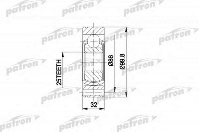PATRON pcv3020 -  Шарнирный комплект, приводной вал