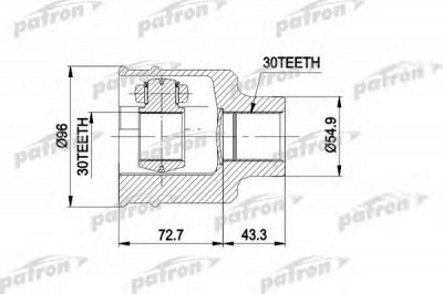 PATRON pcv5001 -  Шарнирный комплект, приводной вал