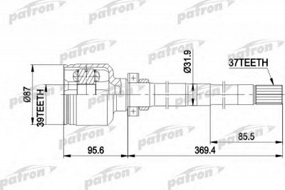 PATRON pcv5016 -  Шарнирный комплект, приводной вал